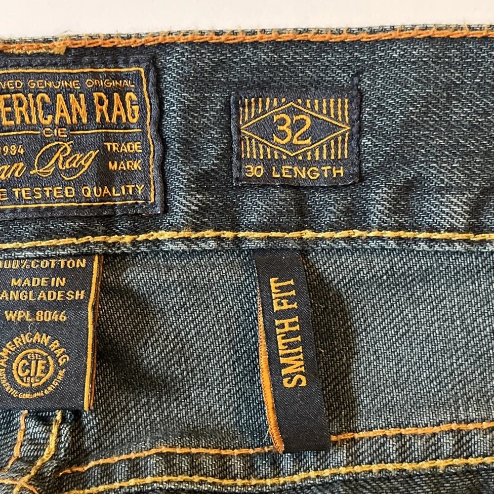 AMERICAN RAG Smith Fit‎ Straight Leg Blue Denim Jeans Men's Size 32 x 30